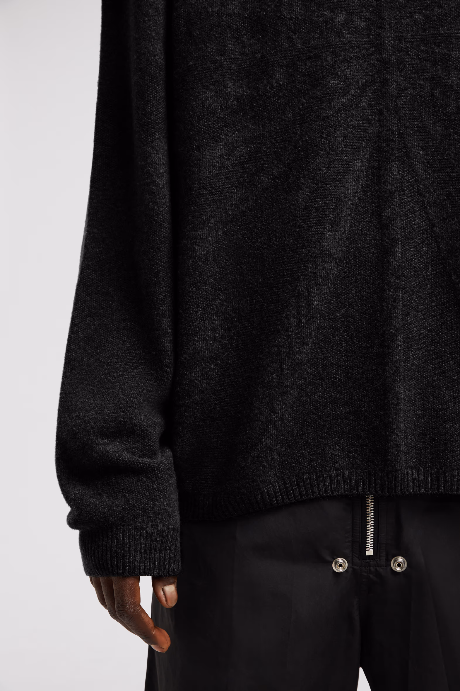 Moncler + Rick Owens Wool & Cashmere Sweater Men Black Moncler 7